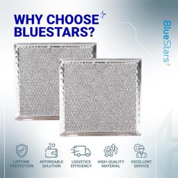 [Lifetime Warranty] WB02X11534 Microwave Grease Filter Replacement 6-3/8" x 6-3/4" x 3/32" - Compatible with GE & Samsung Over-the-Range Microwave Ovens - Replaces DE63-00666A AP5306190 PS3506741 - Pack of 2 thumbnail 1