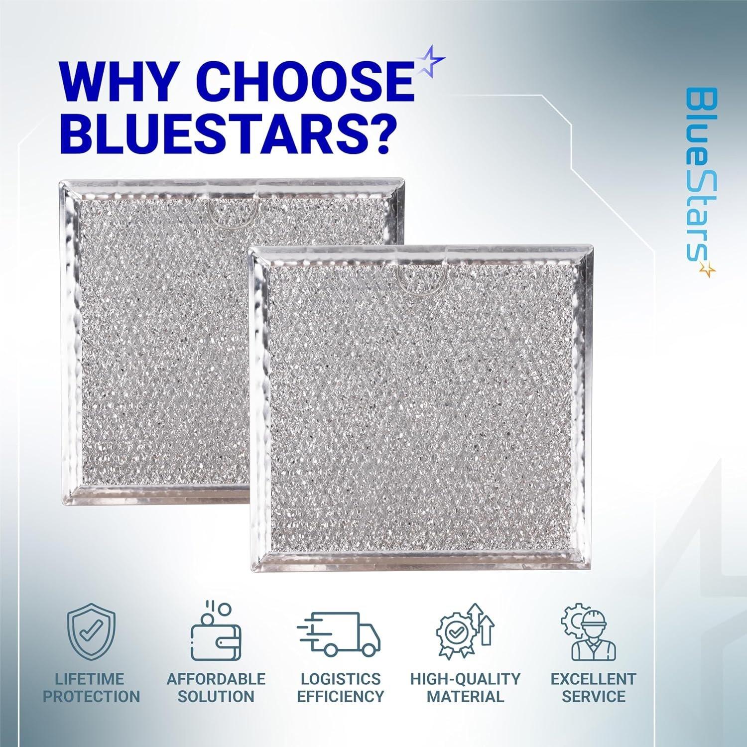 [Lifetime Warranty] WB02X11534 Microwave Grease Filter Replacement 6-3/8" x 6-3/4" x 3/32" - Compatible with GE & Samsung Over-the-Range Microwave Ovens - Replaces DE63-00666A AP5306190 PS3506741 - Pack of 2 image 1