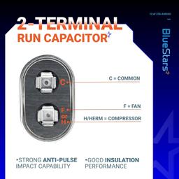 [Lifetime Warranty] 10 uF MFD ±5% 370/440 VAC CBB65 Oval Run Start Capacitor - Fits AC Unit Fan Motor, Pool Pump - Replaces 27L669 - Pack of 2 thumbnail 4