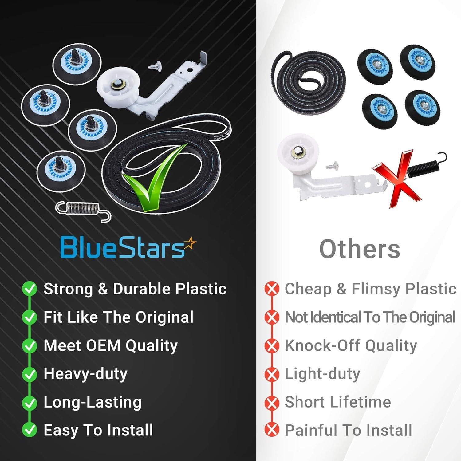 DC93-00634A Drum Roller & Axle & DC97-16782A Drum Roller & 6602-001655 Drum Belt & Dual Ball Bearings DC93-00634A Idler Pulley & DC61-01215B Tension Spring image 1