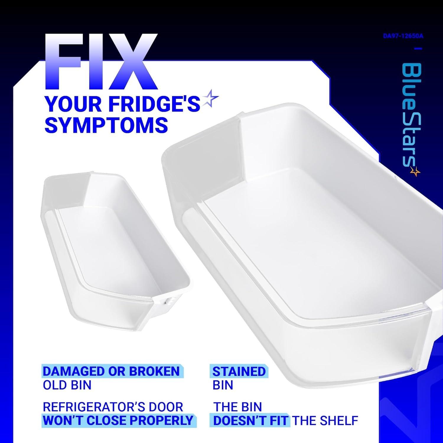 DA97-12650A RIGHT SIDE Door Shelf Basket Bin image 5