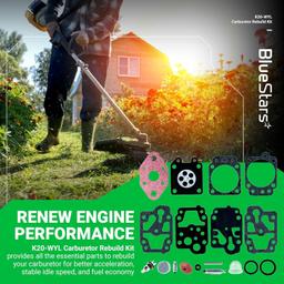 [Lifetime Warranty] K20-WYL Carburetor Rebuild Kit with Primer Bulb thumbnail 4