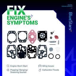 [Lifetime Warranty] K20-WYL Carburetor Rebuild Kit with Primer Bulb thumbnail 7