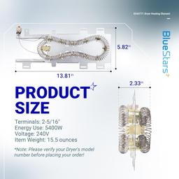 [Lifetime Warranty] 8544771 Dryer Heating Element - Compatible with Whirlpool Kenmore Maytag Dryers - Replaces WP8544771VP 7154072 1180054 AP6013115 PS11746337 W10836011 11087872602 MEDB950YG0 thumbnail 4