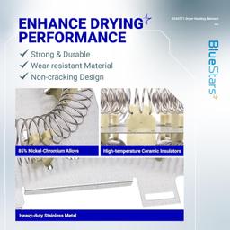 [Lifetime Warranty] 8544771 Dryer Heating Element - Compatible with Whirlpool Kenmore Maytag Dryers - Replaces WP8544771VP 7154072 1180054 AP6013115 PS11746337 W10836011 11087872602 MEDB950YG0 thumbnail 3