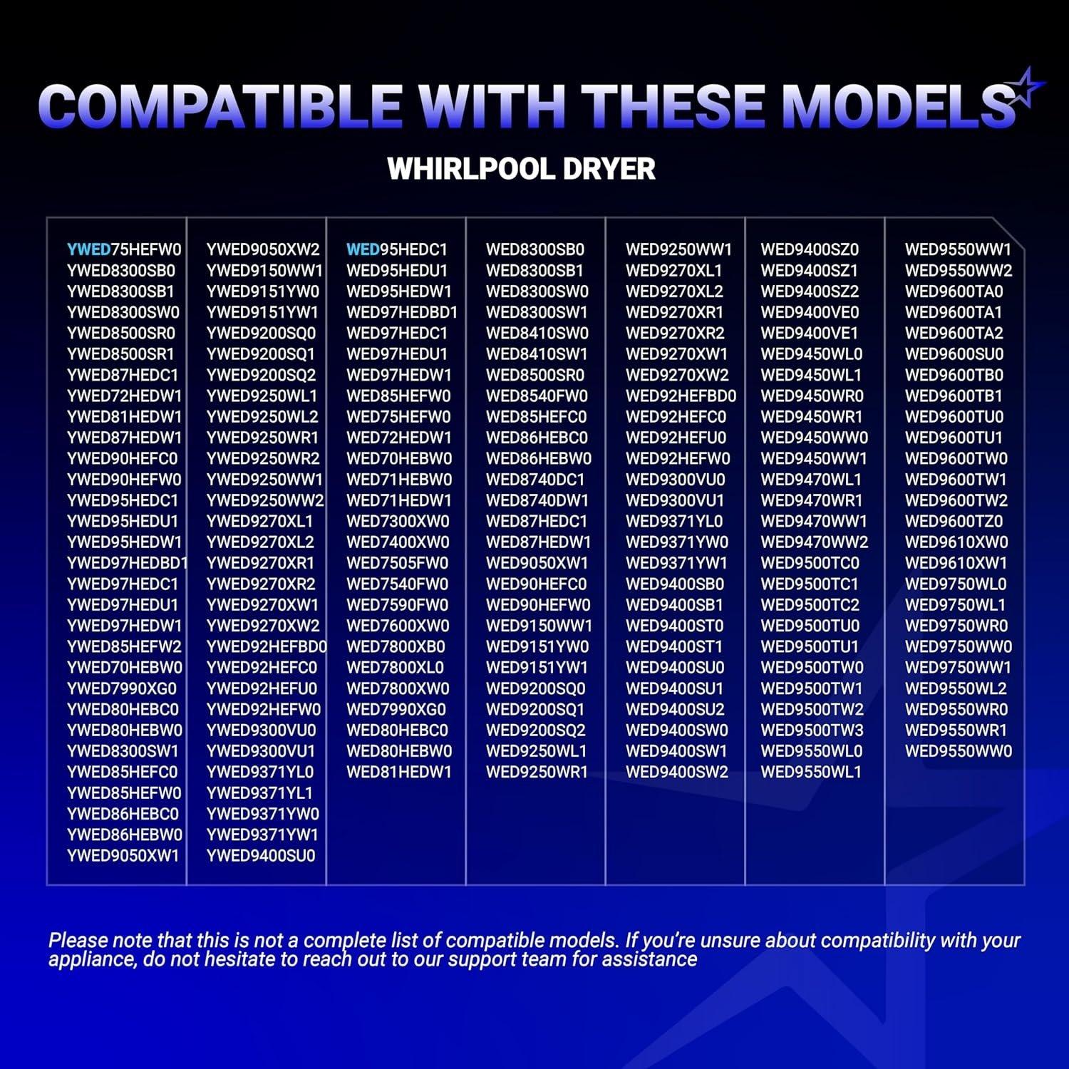 [Lifetime Warranty] 8544771 Dryer Heating Element - Compatible with Whirlpool Kenmore Maytag Dryers - Replaces WP8544771VP 7154072 1180054 AP6013115 PS11746337 W10836011 11087872602 MEDB950YG0 image 6