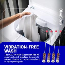 [Lifetime Warranty] DC97-16350T DC97-16350U Suspension Rods 26.2" - Fit WA50R5200AW/US WA50R5400AV/US WA50R5400AW/US WA45T3200AW/A4 WA45N3050AW/A4 WA50R5200AV/A4 Samsung Top Load Washer - Pack of 4 thumbnail 6