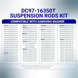 [Lifetime Warranty] DC97-16350T DC97-16350U Suspension Rods 26.2" - Fit WA50R5200AW/US WA50R5400AV/US WA50R5400AW/US WA45T3200AW/A4 WA45N3050AW/A4 WA50R5200AV/A4 Samsung Top Load Washer - Pack of 4 thumbnail 1