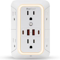 [Lifetime Warranty] Wall Mount Power Strip 6 Outlet 4 USB Ports thumbnail 0