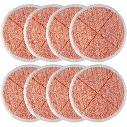 [Lifetime Warranty] Mop Pads Replacement for Bissell Spinwave 2124 2039A 2039 2307 23157 20391 20399 Hard Floor Mop Cleaners - 8 Heavy Scrub Pads (Orange) thumbnail 0