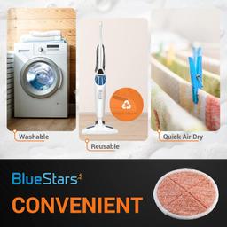 [Lifetime Warranty] Mop Pads Replacement for Bissell Spinwave 2124 2039A 2039 2307 23157 20391 20399 Hard Floor Mop Cleaners - 8 Heavy Scrub Pads (Orange) thumbnail 3