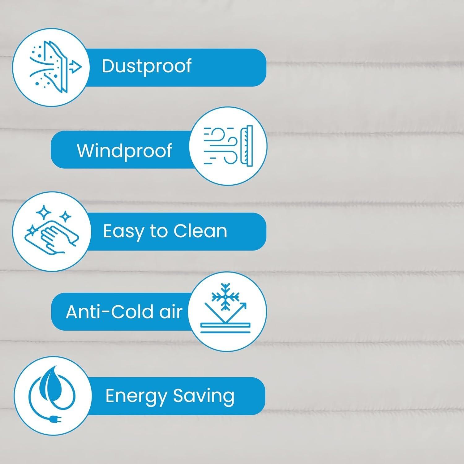 [Lifetime Warranty] 28" x 20" x 3.5" White Window Air Conditioner Cover Indoor image 3