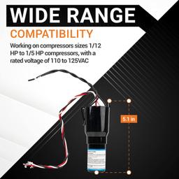 TJ90RCO810 RCO810 3IN1 Refrigerator Hard Start Kit thumbnail 6