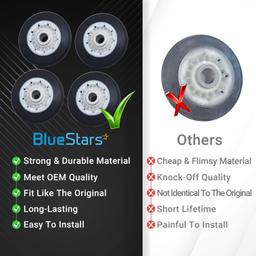 [Lifetime Warranty] 4581EL3001E Dryer Drum Roller Replacement – Compatible with LG & Kenmore Dryers - Replaces 4581EL3001A 4581EL3001F PS7321740 - Pack of 4 thumbnail 5