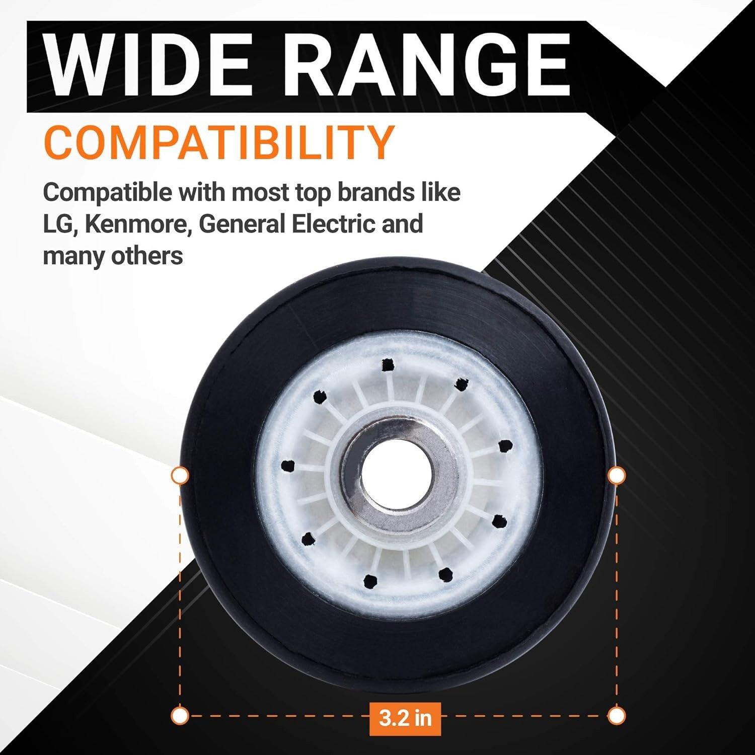 [Lifetime Warranty] 4581EL3001E Dryer Drum Roller Replacement – Compatible with LG & Kenmore Dryers - Replaces 4581EL3001A 4581EL3001F PS7321740 - Pack of 4 image 6