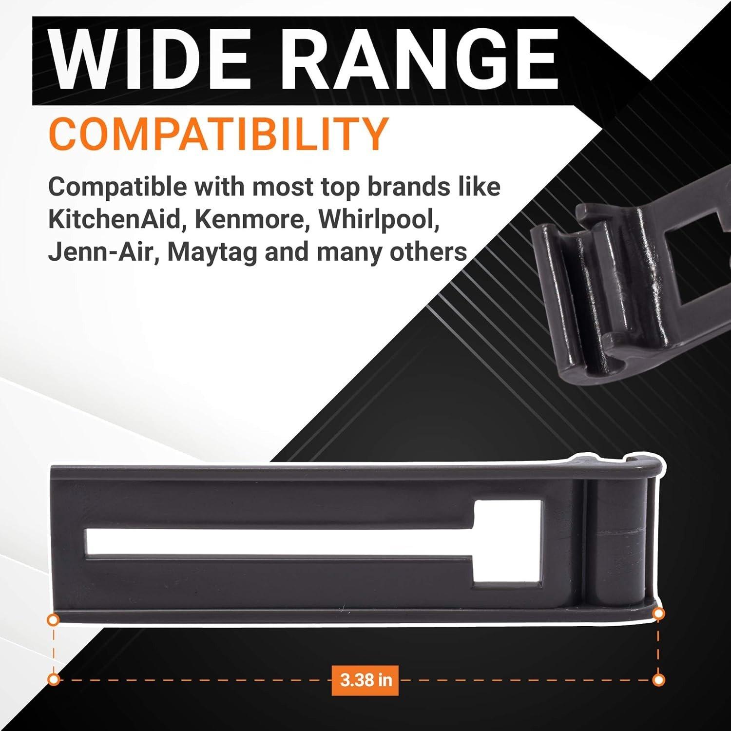 [Lifetime Warranty] W10195839 Dishwasher Rack Adjuster - Compatible with Whirlpool Kenmore KitchenAid Jenn-Air Dishwashers - Replaces WPW10195839 PS11750092 AP6016799 - Pack of 2 image 1