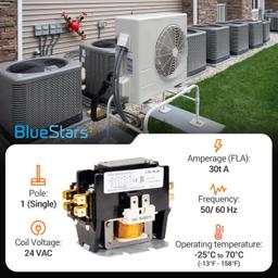 1 Pole 30 Amp 24V Contactor thumbnail 1