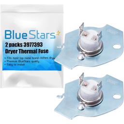 [Lifetime Warranty] 3977393 Dryer Thermal Fuse - Compatible with Whirlpool Maytag Roper Kenmore KitchenAid Dryers - Replaces AP3094244 3399848 AH334299 279816 - Pack of 2 thumbnail 0