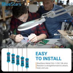120pcs 1/2W (0.5 Watt) 10k ohm Metal Film Resistor thumbnail 4