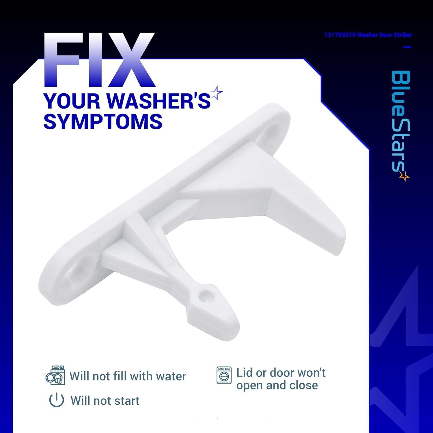 [Lifetime Warranty] 131763310 Washer Door Striker - Compatible with Frigidaire & Kenmore Washers - Replaces 131763300 AP3580441 PS890617 - Pack of 2 image 2