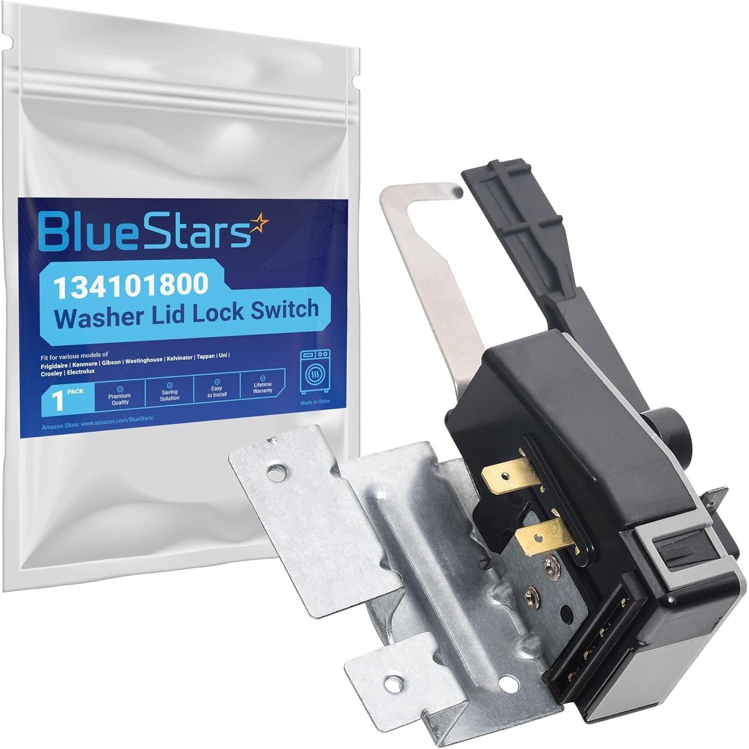 [Lifetime Warranty] 134101800 Washer Lid Lock Switch Replacement - Compatible with Frigidaire Electrolux Washers - Replaces 131595100 131675600 PS648775 AP2108159 image 0