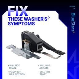 [Lifetime Warranty] 134101800 Washer Lid Lock Switch Replacement - Compatible with Frigidaire Electrolux Washers - Replaces 131595100 131675600 PS648775 AP2108159 thumbnail 5