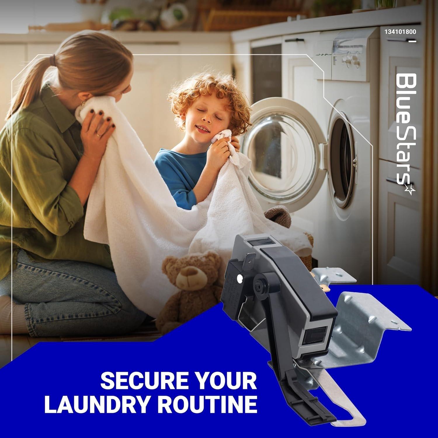 [Lifetime Warranty] 134101800 Washer Lid Lock Switch Replacement - Compatible with Frigidaire Electrolux Washers - Replaces 131595100 131675600 PS648775 AP2108159 image 1