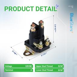 [Lifetime Warranty] 12V 4-Terminal 117-1197 Starter Solenoid thumbnail 3