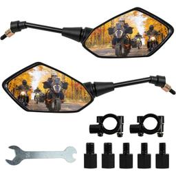 1 Pair w/Bolts, 7/8" Motorcycle Rear View Side Mirrors thumbnail 0