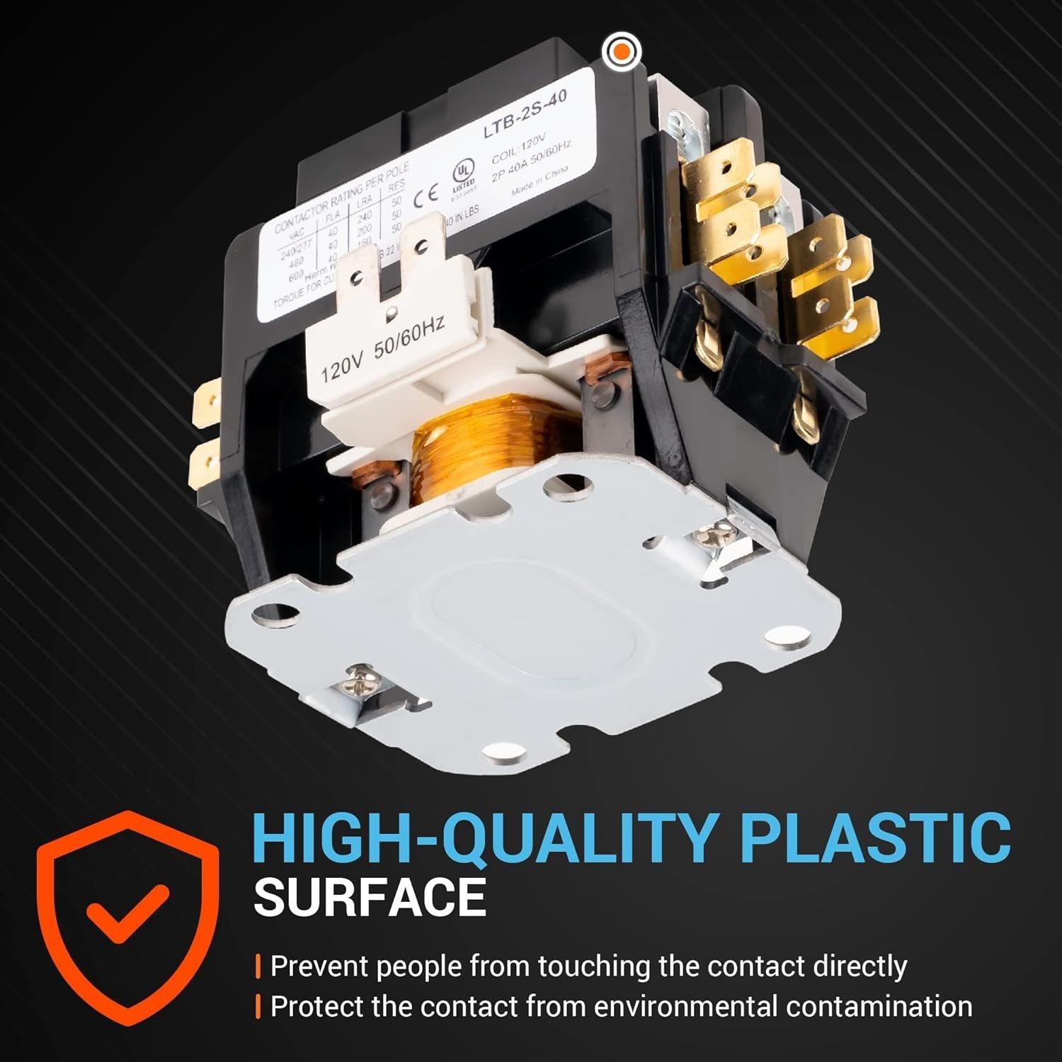 [Lifetime Warranty] 2 Pole Contactor 40 Amp 120VAC Coil image 6