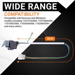 [Lifetime Warranty] 3949238 Washer Lid Switch - Compatible with Whirlpool Kenmore Washers - Replaces WP3949238 PS11742021 AP6008880 - Pack of 5 thumbnail 2