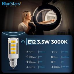 [Lifetime Warranty] WE05X20431 LED Dryer Drum Light Bulb 3.5W 120V E12 Candelabra Base 3000K Warm White - For GE Whirlpool Kenmore KitchenAid - Replace WE4M305 22002263 WP3395618 - Pack of 2 thumbnail 7