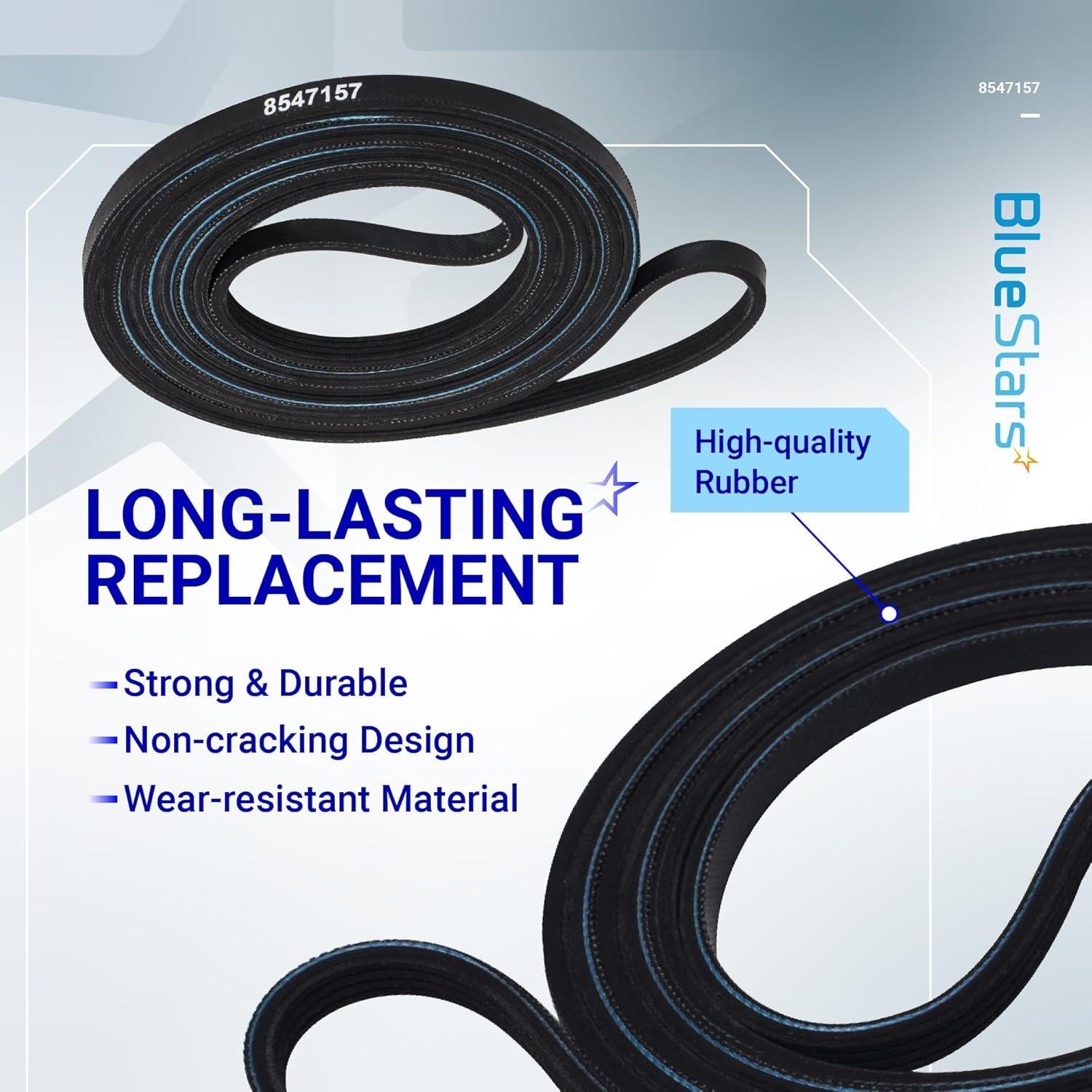 [Lifetime Warranty] 8547157 Dryer Drum Belt 94-Inch Replacement - Compatible with Whirlpool & Kenmore Dryers - Replaces WP8547157 AP6013152 image 1