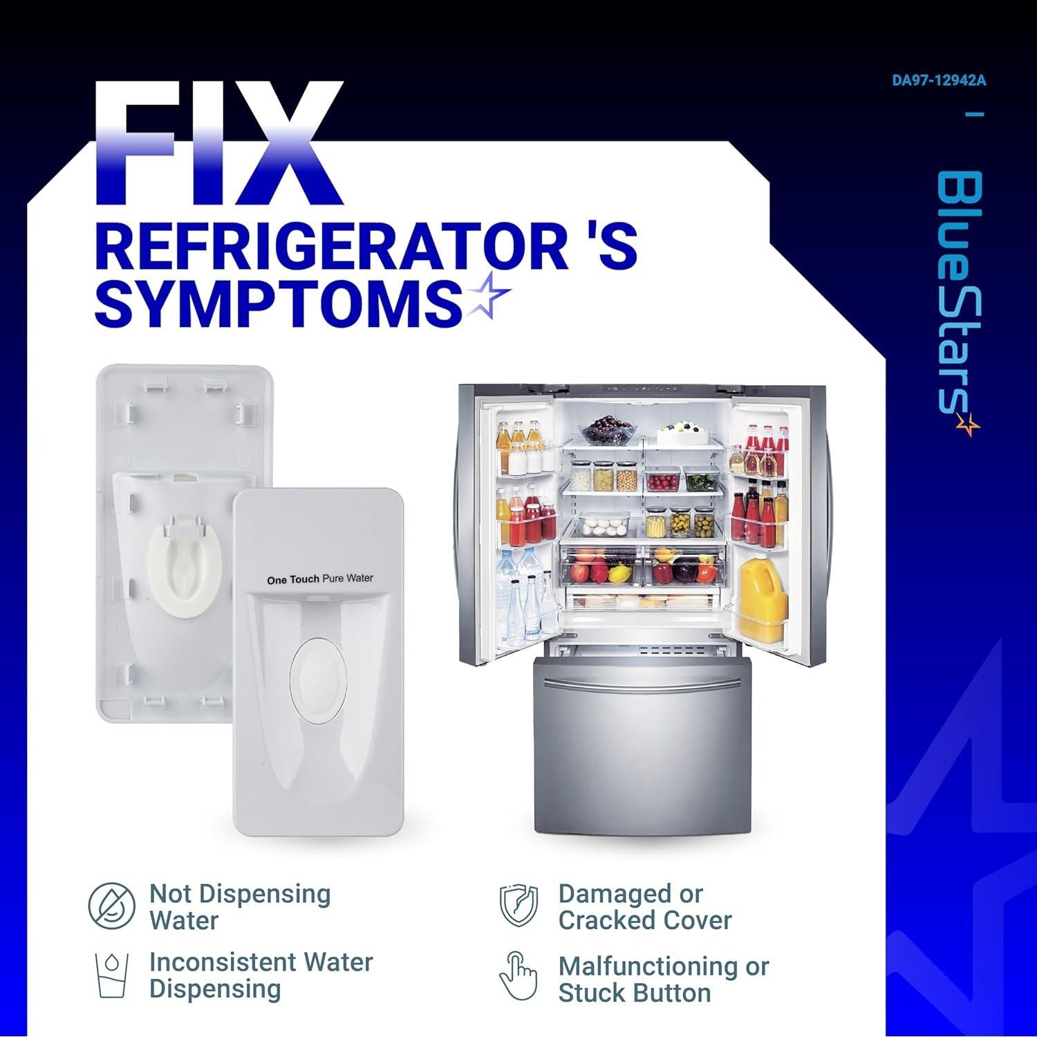 [Lifetime Warranty] DA97-12942A Assy Dispenser Cover - Compatible with Samsung Refrigerators Water Dispenser Cover Accessories - Replaces AP5651849, 3036257, PS5575407 image 1