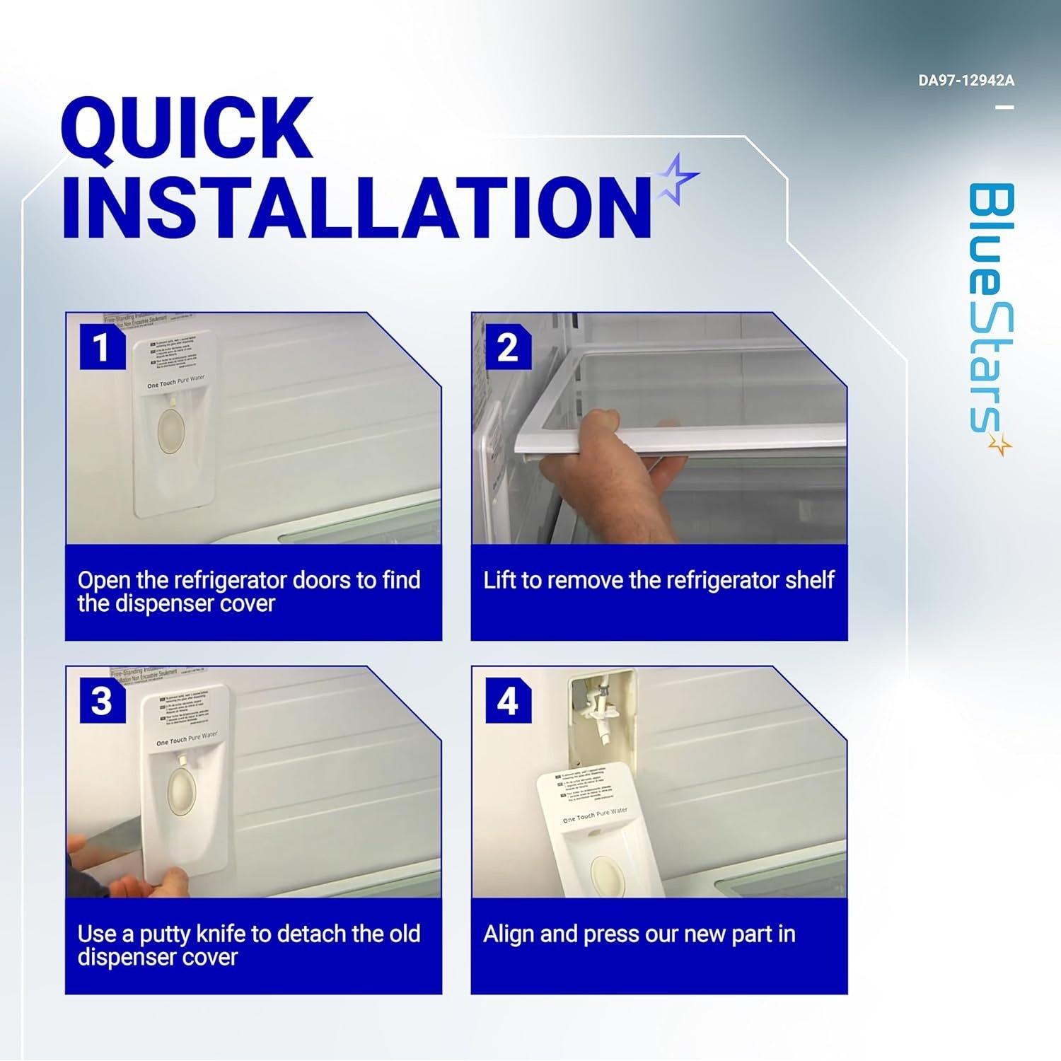 [Lifetime Warranty] DA97-12942A Assy Dispenser Cover - Compatible with Samsung Refrigerators Water Dispenser Cover Accessories - Replaces AP5651849, 3036257, PS5575407 image 2