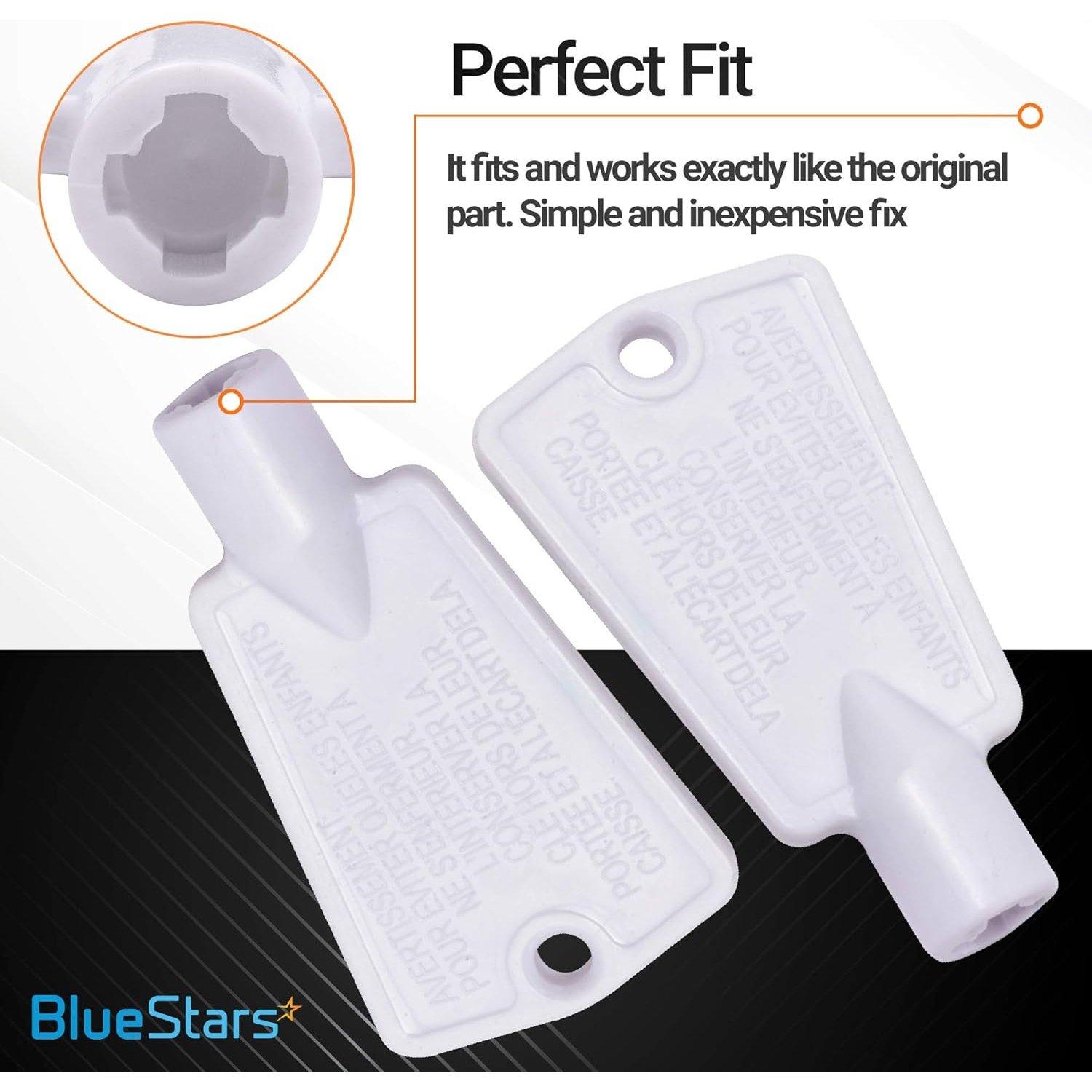 [Lifetime Warranty] 297147700 Refrigerator Door Lock Key - Compatible with Frigidaire Kenmore Electrolux Freezers - Replaces AP4301346, PS1991481, 216702900, 06599905, 08037402, 1259502 - Pack of 2 image 3
