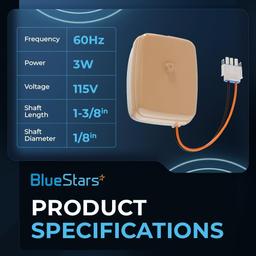 [Lifetime Warranty] WR60X10141 Refrigerator Evaporator Fan Motor Replacement - Compatible with GE Hotpoint Fridges - Replaces WR60X31522 WR60X23584 AP5955766 WR60X10346 PS10063450 WR60X10045 thumbnail 3