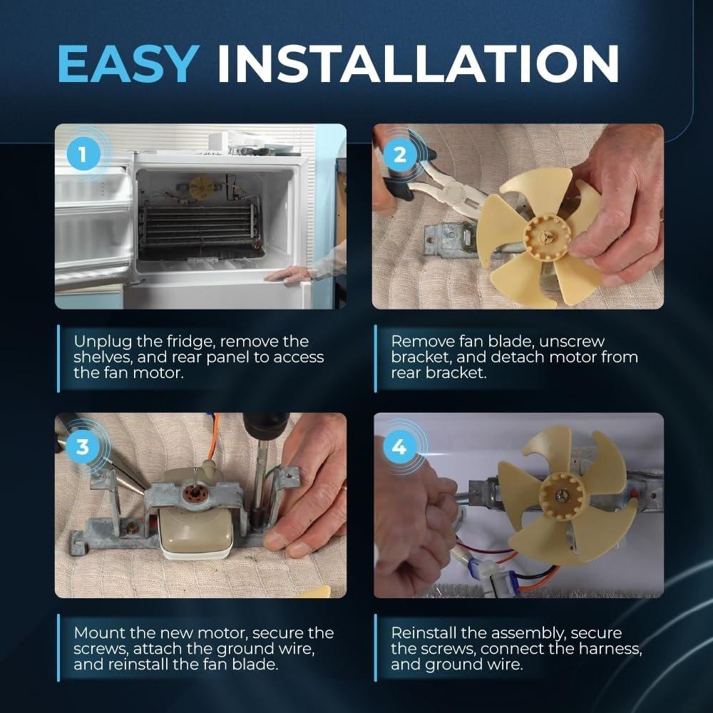 [Lifetime Warranty] WR60X10141 Refrigerator Evaporator Fan Motor Replacement - Compatible with GE Hotpoint Fridges - Replaces WR60X31522 WR60X23584 AP5955766 WR60X10346 PS10063450 WR60X10045 image 6