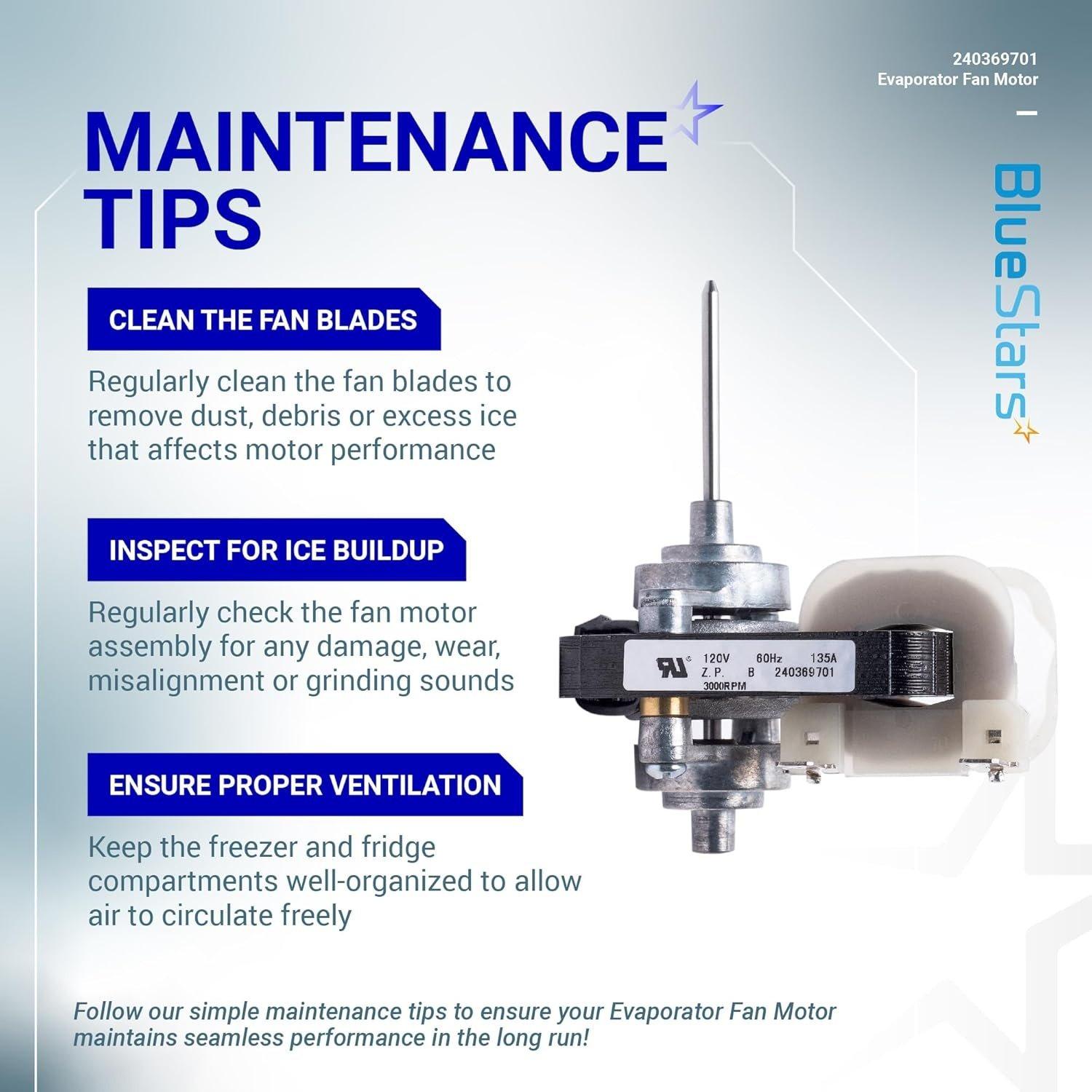 [Lifetime Warranty] 240369701 Refrigerator Evaporator Fan Motor - Compatible with Frigidaire Kenmore Electrolux Refrigerators - Replaces AP4700070 PS3419839 5303918549 image 1