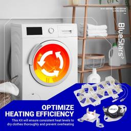 [Lifetime Warranty] DC47-00019A DVE50R5200W/A3 DVE50R5400V/A3 DV42H5200EP/A3 Heating Element for Samsung Dryer DV45H7000EW/A2 DV42H5000EW/A3 DV42H5200EW/A3 DV42H5200EF/A3 DV40J3000EW/A2 thumbnail 6