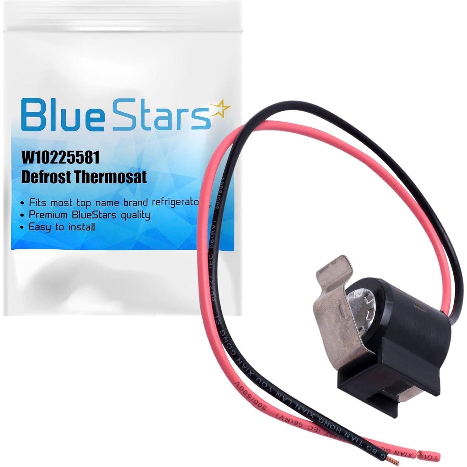 [Lifetime Warranty] W10225581 Refrigerator Bimetal Defrost Thermostat Replacement - Compatible with Whirlpool Kenmore - Replaces WPW10225581 PS11750673 AP6017375 2188824 2321799 W10260437 image 0