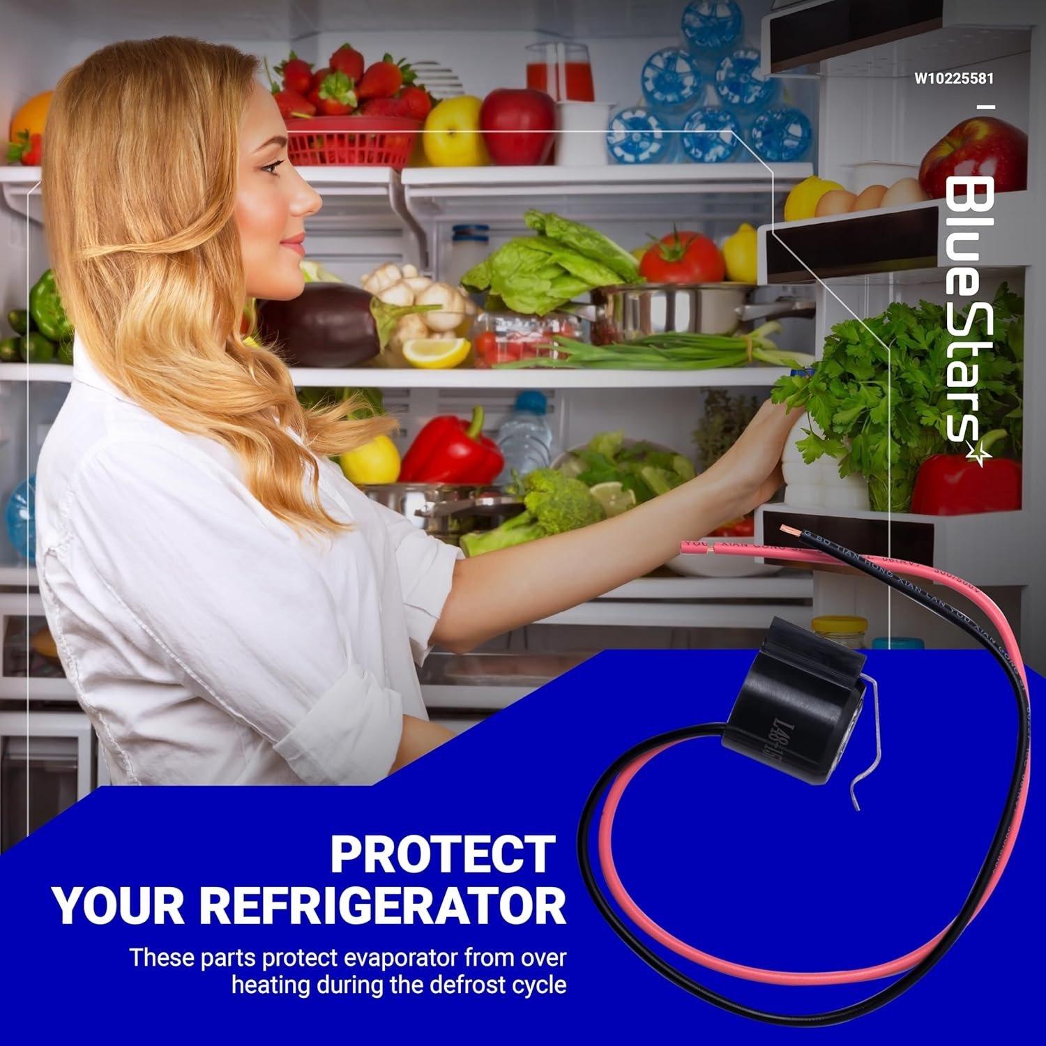 [Lifetime Warranty] W10225581 Refrigerator Bimetal Defrost Thermostat Replacement - Compatible with Whirlpool Kenmore - Replaces WPW10225581 PS11750673 AP6017375 2188824 2321799 W10260437 image 4