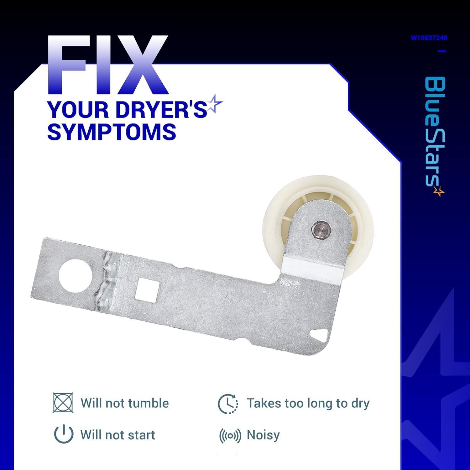 [Lifetime Warranty] W10837240 Dryer Idler Pulley With Bracket - Compatible with Whirlpool Kenmore Dryer - Replaces W10118756 W10547290 PS11726337 3387372 3388674 W10118754 image 5