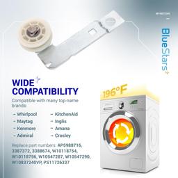 [Lifetime Warranty] W10837240 Dryer Idler Pulley With Bracket - Compatible with Whirlpool Kenmore Dryer - Replaces W10118756 W10547290 PS11726337 3387372 3388674 W10118754 thumbnail 6
