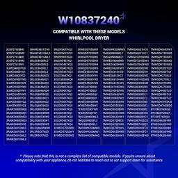 [Lifetime Warranty] W10837240 Dryer Idler Pulley With Bracket - Compatible with Whirlpool Kenmore Dryer - Replaces W10118756 W10547290 PS11726337 3387372 3388674 W10118754 thumbnail 3