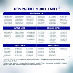 [Lifetime Warranty] 4392065 Dryer Repair Kit Included Belt 341241 Idler 691366 Rollers 349241T for Whirlpool Kenmore Admiral Amana Dryers - Replaces 279948 587636 AP3131942 PS373087 587636 WED4815EW1 NED4655EW1 thumbnail 5