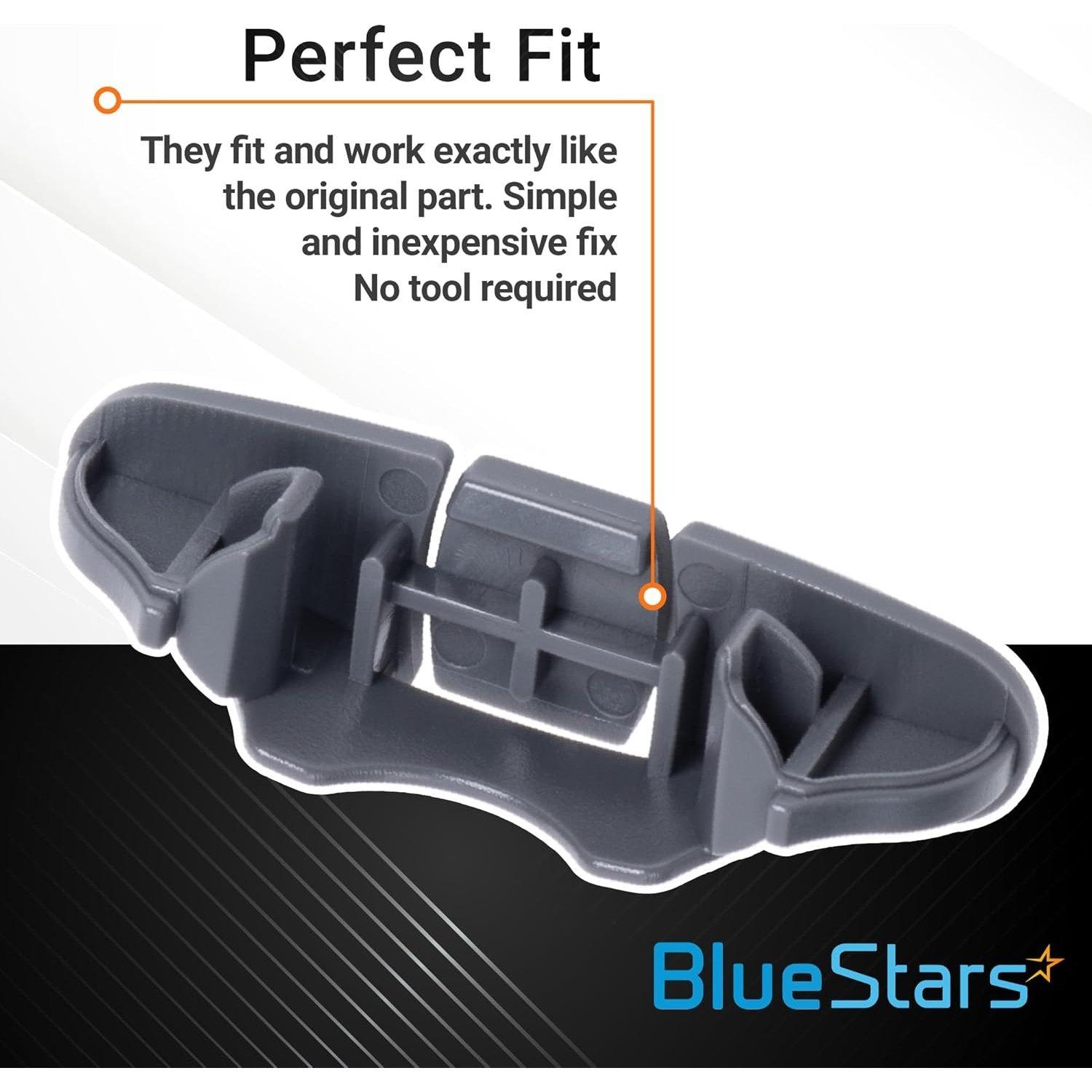 [Lifetime Warranty] W10508950 Dishwasher Stop Track Upper Rack Stop Clip - Compatible with Whirlpool Kenmore Dishwashers - Replaces W10199682 8562015 2684662 AP6022472 PS11755805 - Pack of 2 image 1