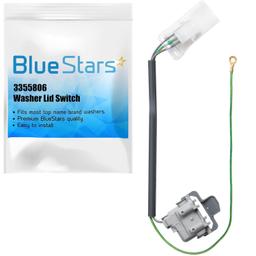 [Lifetime Warranty] 3355806 Washer Lid Switch - Replacement for Whirlpool Kenmore Roper Estate Washers - Replaces WP3355806VP PS11741201 WP3355806 AP2947199 PS341529 thumbnail 0