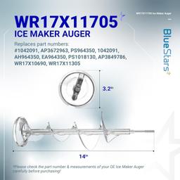 [Lifetime Warranty] WR17X11705 Ice Maker Auger Replacement - Compatible with GE Hotpoint Refrigerators - Replaces WR17X11939 PS1018130 AP3849786 AP3672963 thumbnail 6