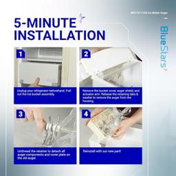 [Lifetime Warranty] WR17X11705 Ice Maker Auger Replacement - Compatible with GE Hotpoint Refrigerators - Replaces WR17X11939 PS1018130 AP3849786 AP3672963 thumbnail 3